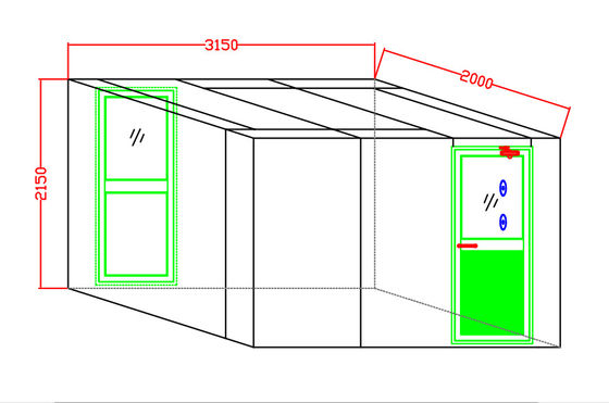 Ντους αποστειρωμένων δωματίων γωνιών τύπων Λ προμηθευτής